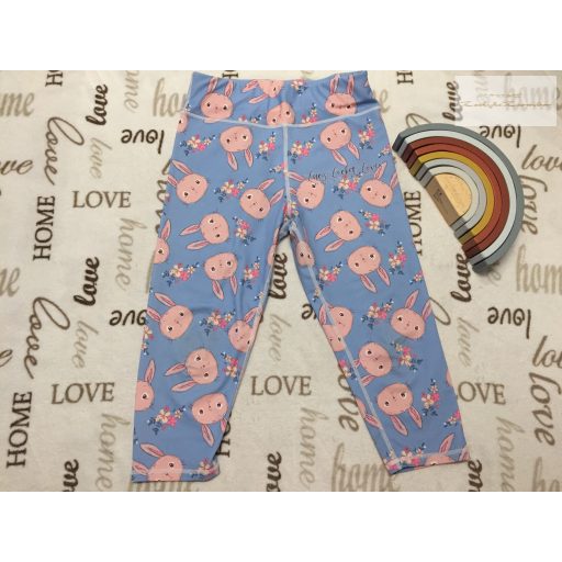 XS méretű világoskék, nyuszi mintás lány sport legging - kb 12-13 év- újszerű,hibátlan