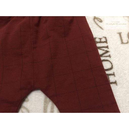 Next 12 - 18 hó 86 cm barna, kockás puha pamut fiú legging-újszerű,hibátlan