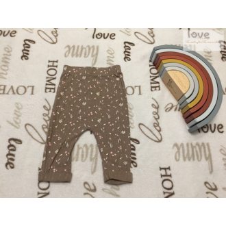   Nutmeg 3-6 hó 62-68  cm barna, apró virágmintás pamut lány legging-újszerű,hibátlan
