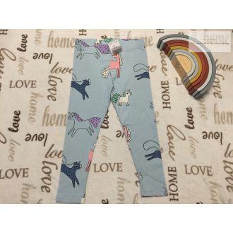   Next 5-6 év 116 cm kék, színes unikornis mintás pamut lány legging - új, címkés