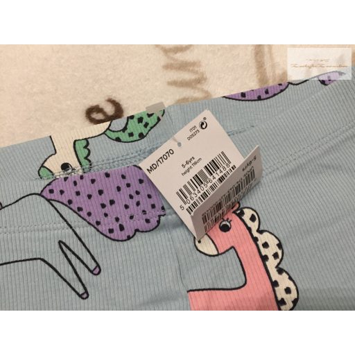 Next 5-6 év 116 cm kék, színes unikornis mintás pamut lány legging - új, címkés
