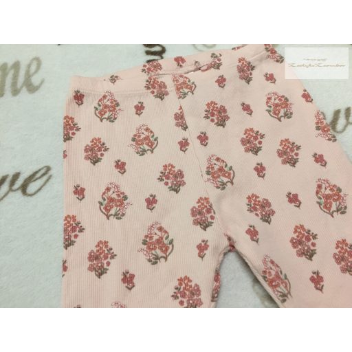 Next 12 - 18 hó 86 cm rózsaszín, virágmintás pamut lány  leggings -újszerű,hibátlan