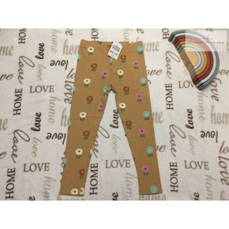   Next 6-7  év 122 cm színes virágmintás pamut lány legging- új, címkés