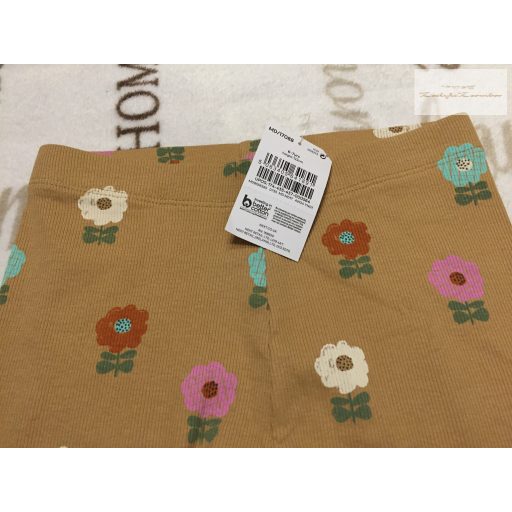 Next 6-7  év 122 cm színes virágmintás pamut lány legging- új, címkés