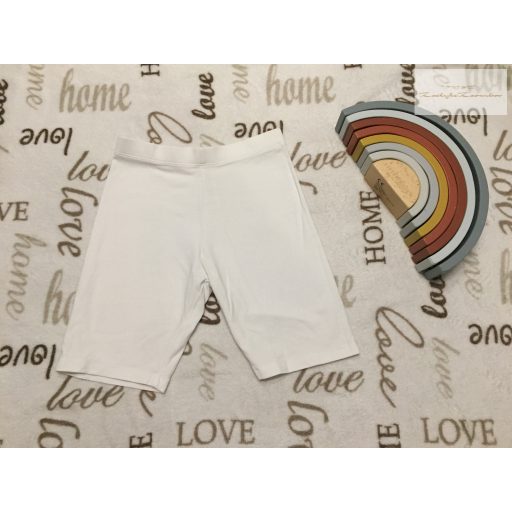 George 8-9 év 128 -134 -cm  fehér  pamut lány rövid legging/ biciklis nadrág újszerű,hibátlan