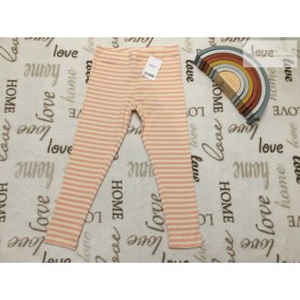   Next 5-6 év 116 cm rózsaszín csíkos bordázott pamut lány legging- új, címkés