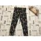 Next 8 év 128 cm fekete, színes fröcskölt mintás pamut lány legging-- újszerű,hibátlan