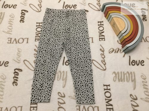 Matalan 18 - 23  hó 86 - 92 cm szürke,fekete apró mintás pamut lány legging- újszerű,hibátlan