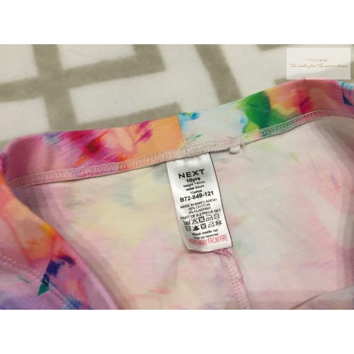 Next 10 év 140 cm  többszínű pamut lány rövid legging/ biciklis nadrág - újszerű,hibátlan