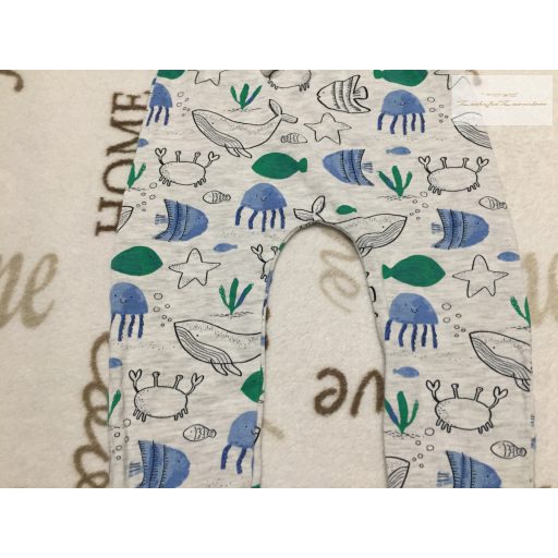 Matalan 6 - 9 hó 68 - 74 cm  tengeri állat mintás vékony pamut fiú legging- újszerű,hibátlan 