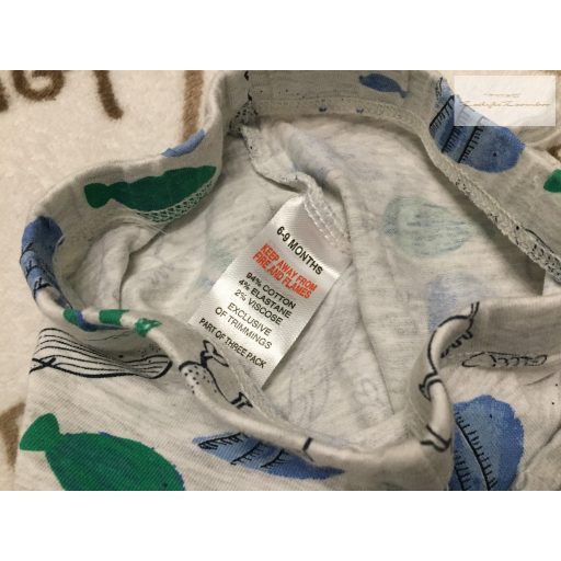 Matalan 6 - 9 hó 68 - 74 cm  tengeri állat mintás vékony pamut fiú legging- újszerű,hibátlan 
