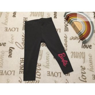   Primark 12-18 hó 80-86 cm szürke, szárán Barbie feliratos pamut lány legging - újszerű,hibátlan