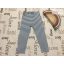 John Lewis 4 év 104 cm kék csíkos pamut lány legging- újszerű,hibátlan