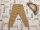 Zara 2-3 év 98 cm bézs-barna bordázott pamut fiú nadrág/ legging - újszerű, hibátlan - kisebb