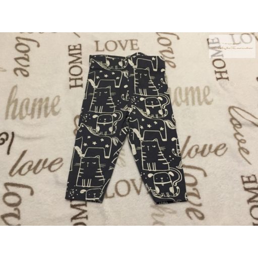 F§F up to 3 month  62 cm 6 kg szürke, cca-unikornis  mintás pamut lány legging - újszerű,hibátlan