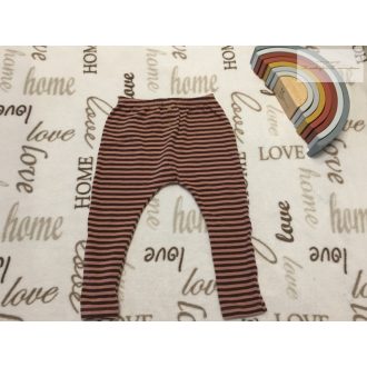   Next 18 - 24 hó 86-92 cm barna csíkos pamut legging -újszerű,hibátlan