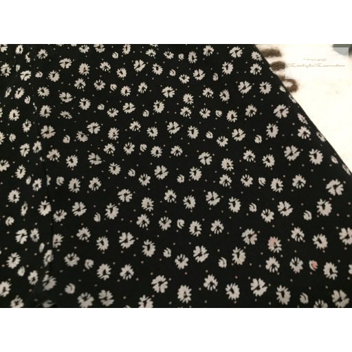 Next 8 év 128 cm fekete, apró fehér virágmintás pamut lány legging- újszerű,hibátlan