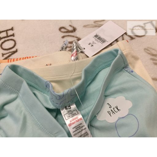 George 4  - 5  év 104 - 110  cm bézs - kék - narancssárga, állat  mintás pamut  legging szett 3 db  - új, címkés