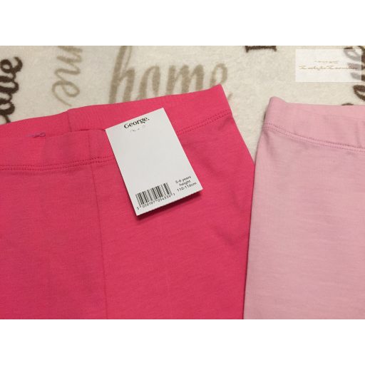 George 5-6 év  110- 116  cm  rózsaszín - pink pamut lány legging szett 2 db -  új, szettet bontottam