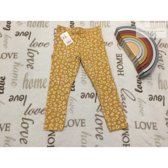   Mothercare 2- 3 év 92-98 cm sárga, fehér mintás  pamut lány legging- új, címkés