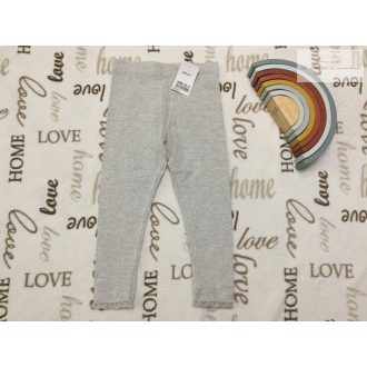   Next 5-6 év 116 cm szürke, szárán pici csipkés pamut lány legging - új, címkés
