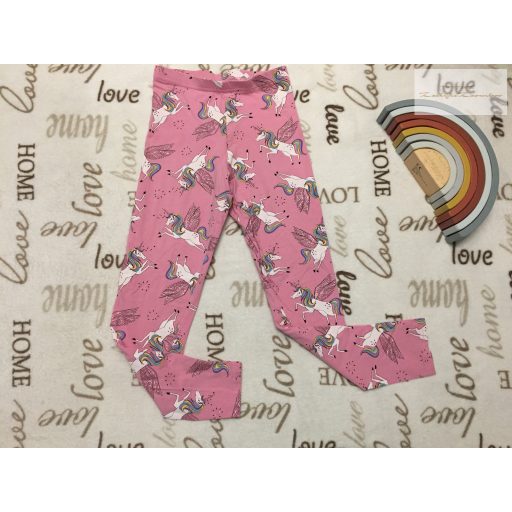 Matalan 9 év 134 cm rózsaszín, unikornis mintás pamut lány legging-újszerű,hibátlan