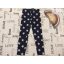 KidsWorld 6-7 év 116 cm kék, fehér csillag mintás pamut legging - újszerű,hibátlan