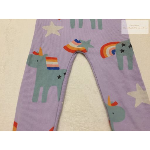 George 6-9 hó 68-74 cm lila, unikornis-szivárvány mintás pamut lány legging  -  újszerű, hibátlan