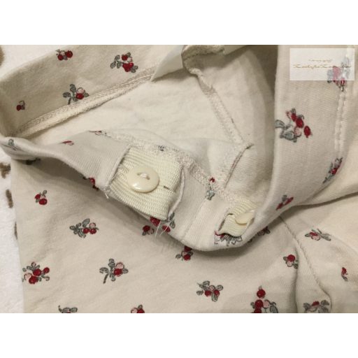 H§M 18-24 hó 92 cm  bézs, fagyöngy mintás pamut lány legging - újszerű, hibátlan