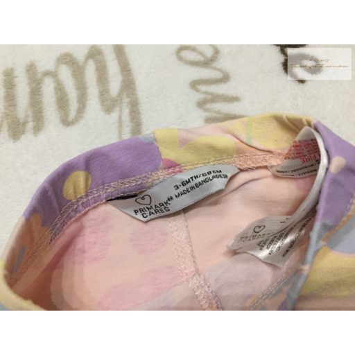 Primark 3-6 hó 62-68 cm virágmintás pamut lány rövid legging/ biciklis nadrág -újszerű,hibátlan