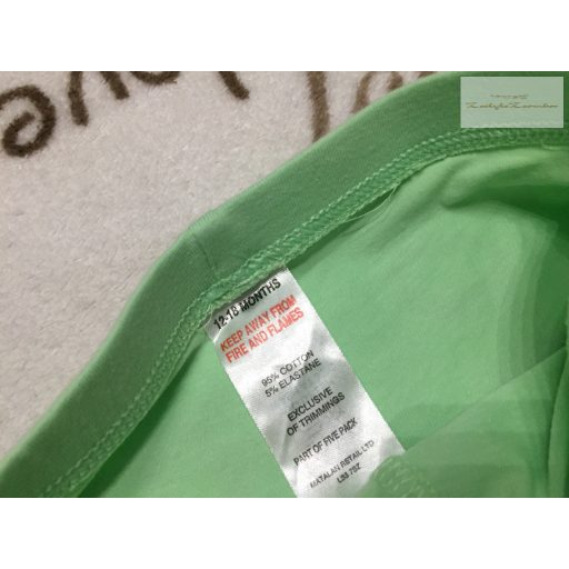 Matalan 12 - 18  hó 80 - 86  cm zöld, pamut lány rövid legging- újszerű,hibátlan