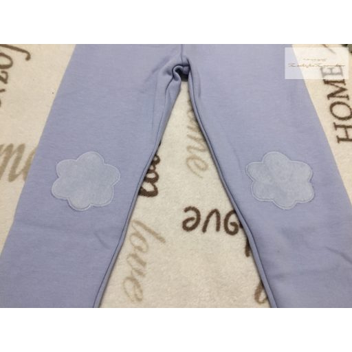 Next 4-5 év 110 cm világoskék, felhő mintás vastag polár béléses lány legging- új, címkés