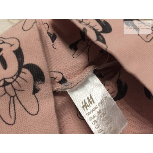 H§M 1-2 hó 56 cm rózsaszín, Minnie mintás vékony pamut lány pocak nadrág/ legging- újszerű,hibátlan