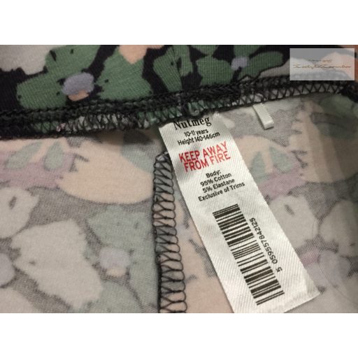 Nutmeg 10-11 év 140-146 cm színes virágmintás pamut lány legging - újszerű,hibátlan