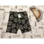 Primark 9-10 év 134-140 cm fekete, bézs virágmintás pamut lány rövid legging/ biciklis nadrág - új, címkés