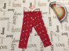 Matalan 12 - 18  hó 80 - 86  cm piros, színes pingvin mintás - karácsonyi - pamut lány legging  új, címkés