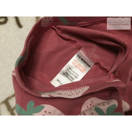 Matalan 3-6 hó 62-68 cm  eper mintás pamut lány legging--újszerű,hibátlan