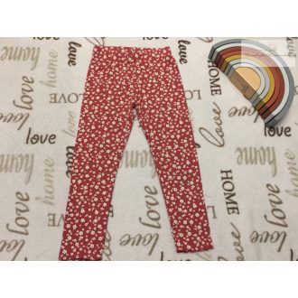   Nutmeg 4 - 5 év 104 - 110 cm apró fehér virágmintás bordázott pamut lány legging- újszerű,hibátlan