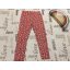 Nutmeg 4 - 5 év 104 - 110 cm apró fehér virágmintás bordázott pamut lány legging- újszerű,hibátlan