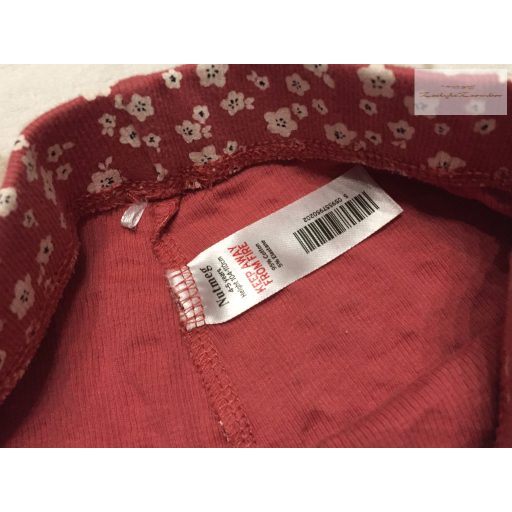Nutmeg 4 - 5 év 104 - 110 cm apró fehér virágmintás bordázott pamut lány legging- újszerű,hibátlan
