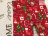 Lullaby 3-6 hó 62-68 cm piros, télapó-rénszarvas mintás - karácsonyi pamut lány legging  - újszerű,hibátlan