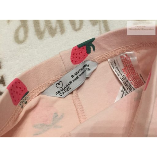 Primark 9--12 hó 74-80 cm eper mintás pamut lány legging újszerű,hibátlan