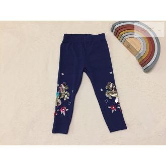   Infinity Kids 18-24 hó 86-92 cm sötétkék simizős unikornis mintás pamut lány legging- újszerű,hibátlan