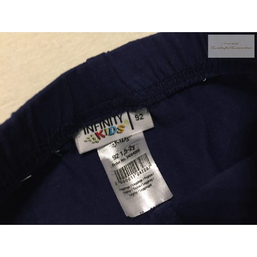 Infinity Kids 18-24 hó 86-92 cm sötétkék simizős unikornis mintás pamut lány legging- újszerű,hibátlan
