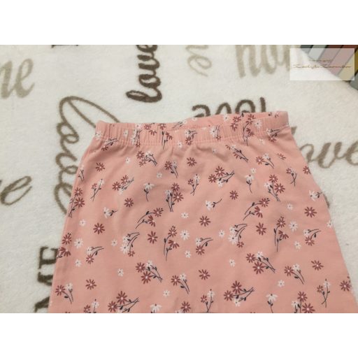 M§Co 0-3 hó 56-62 cm rózsaszín, apró virágmintás pamut lány legging- újszerű,hibátlan