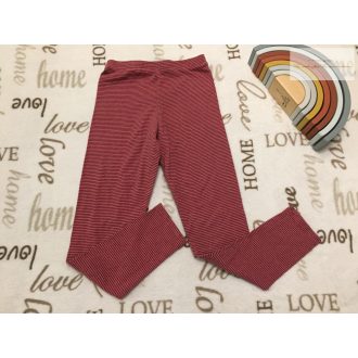   Matalan 8 év 128 cm csíkos, tégla - kék  pamut lány legging- újszerű,hibátlan