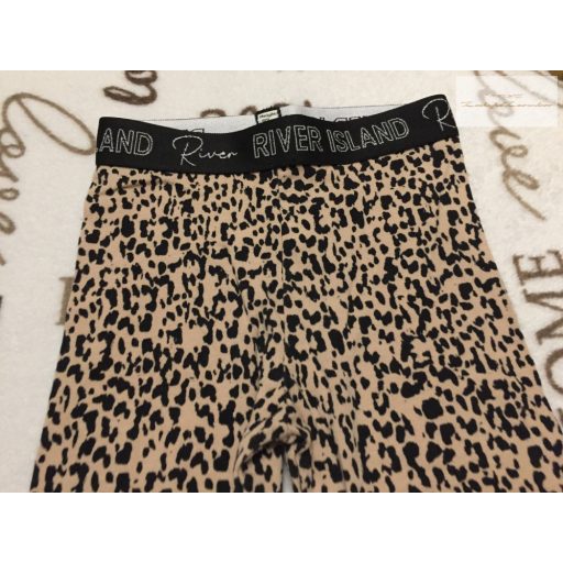 River Island 18 - 24 hó 92 cm leopárd mintás vékony  pamut lány legging - újszerű,hibátlan