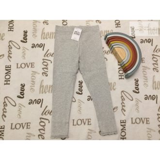   Next 6-7  év 122 cm szürke, szárán pici csipkés pamut lány legging- új, címkés