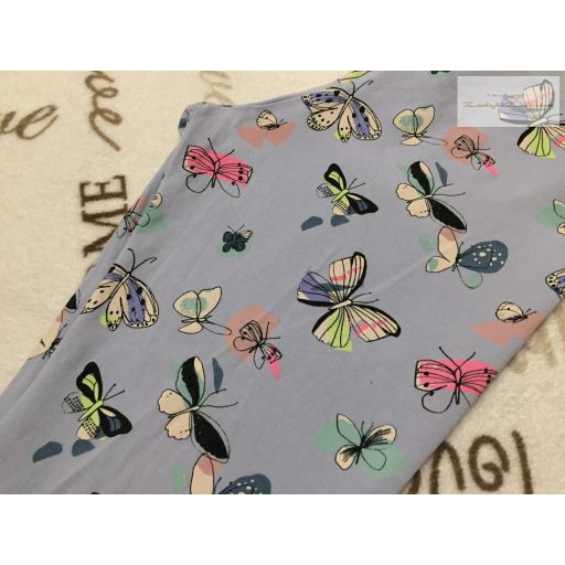 Next 13 év 158 cm világoskék, színes pillangó mintás pamut lány legging - újszerű,hibátlan