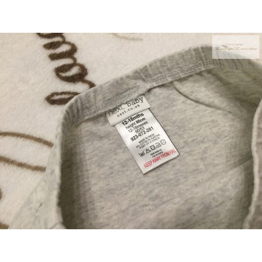 Next 12 - 18 hó 86 cm szürke vékony pamut fiú nadrág/ legging -újszerű,hibátlan